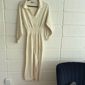Free People long ivory sweater dress